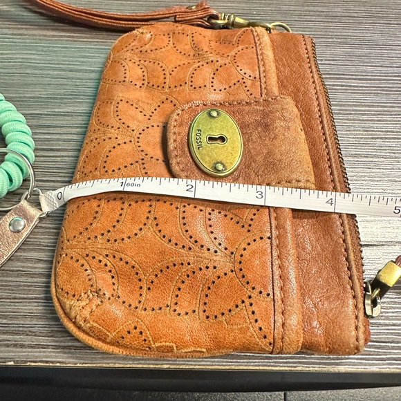 Fossil wallet, brown leather with wrist strap - Picture 9 of 9